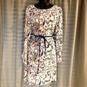 H&M Floral Long Sleeve Dress Sz 8